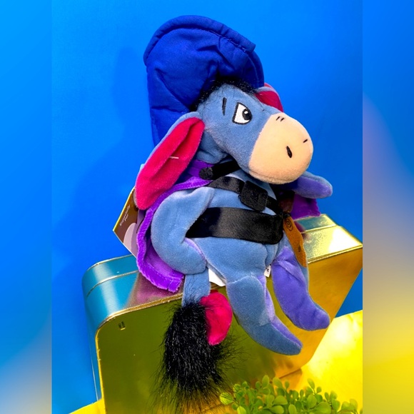 DISNEY STORE EXCLUSIVE NWT 90s WINNIE THE POOH EEYORE MUSKETEER BEAN BAG PLUSH - Picture 8 of 12